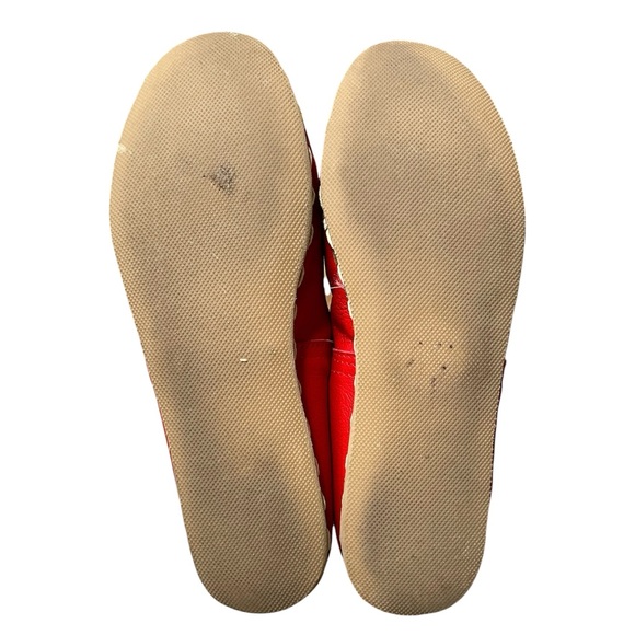 Sabah Felli Red Leather Slip-On Shoes Women’s Size 37 (US 6-6.5) Retail $210 - Picture 12 of 13